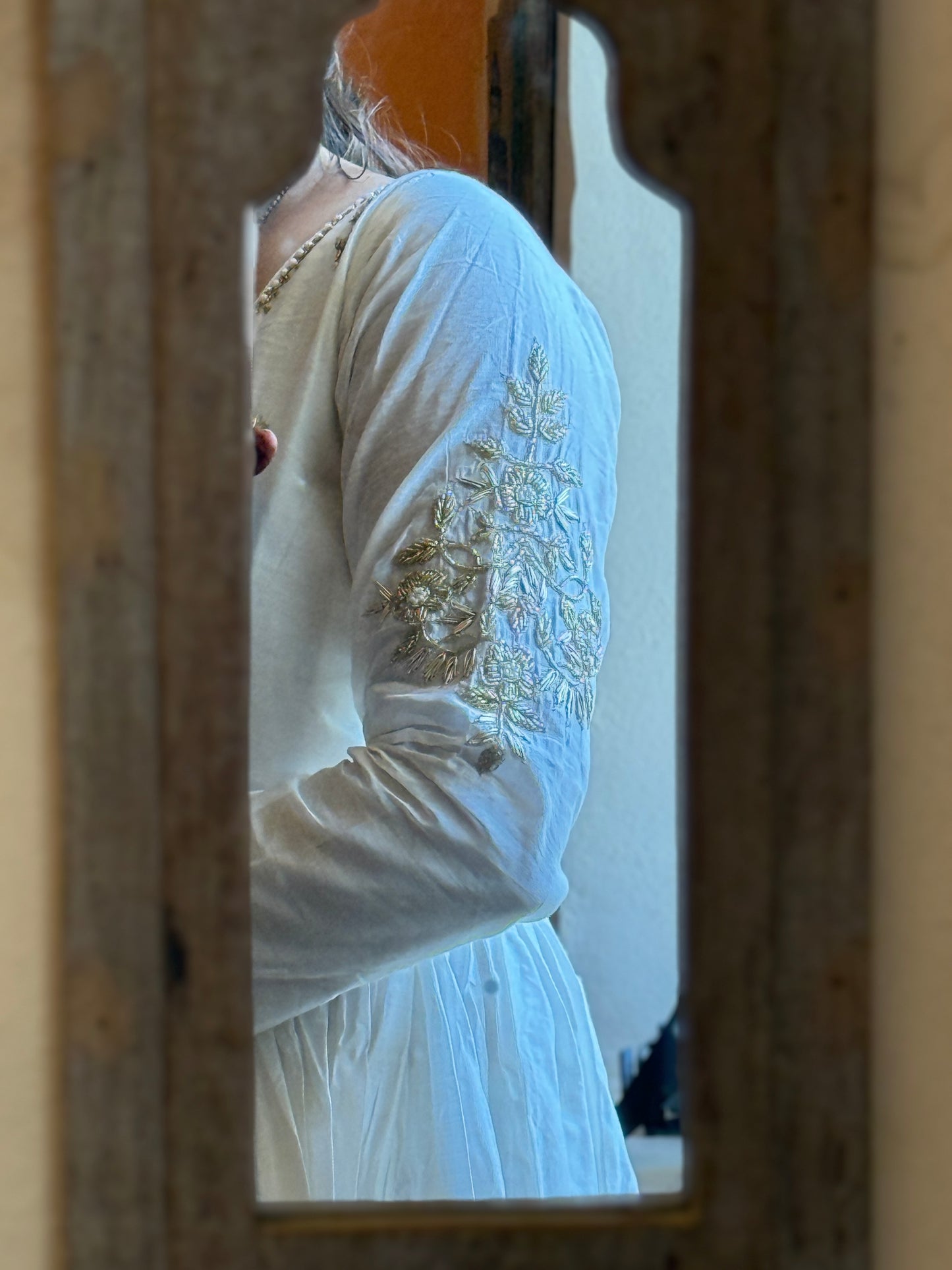 White Chandrika Anarkali