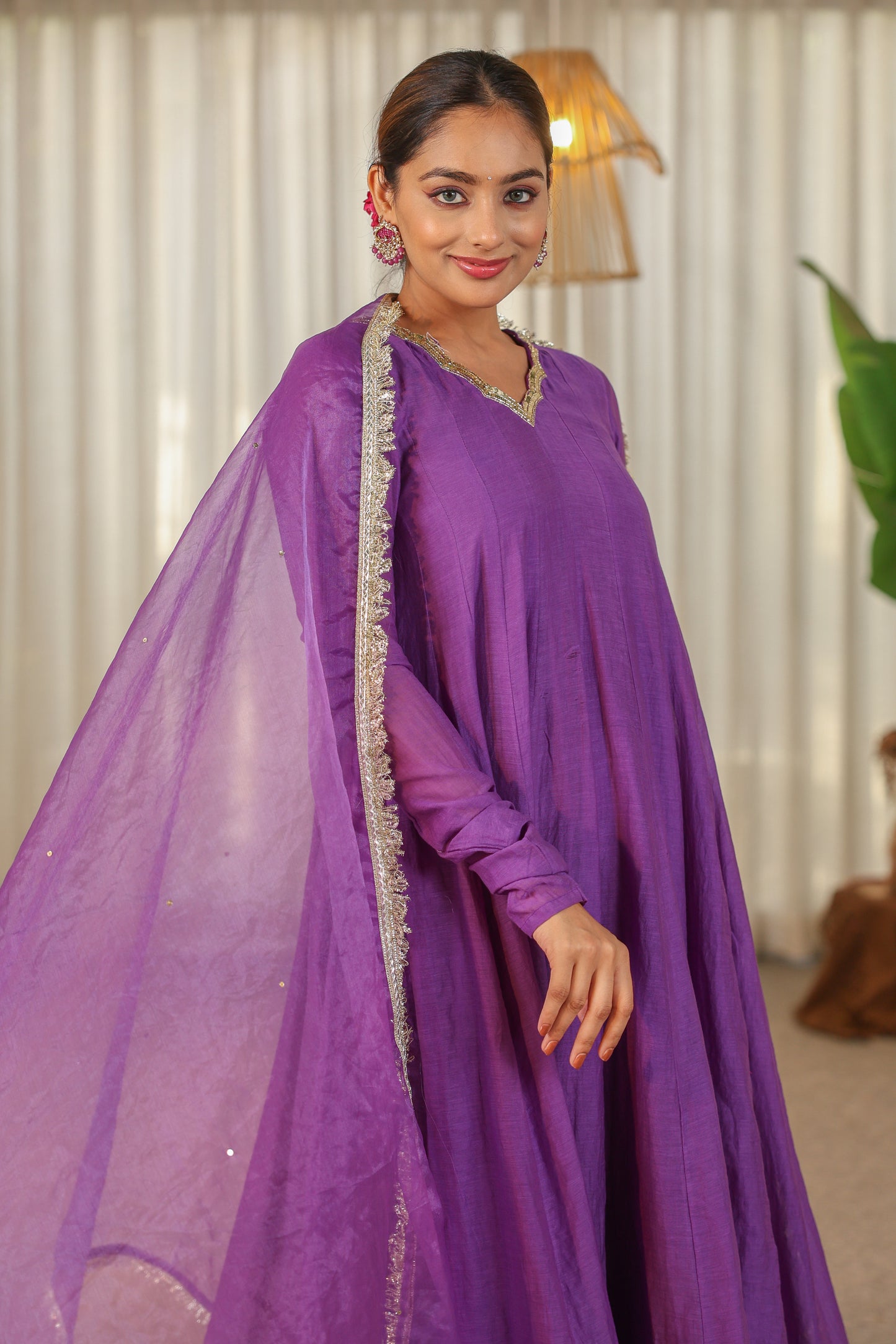 Purple Haze Handwork Anarkali