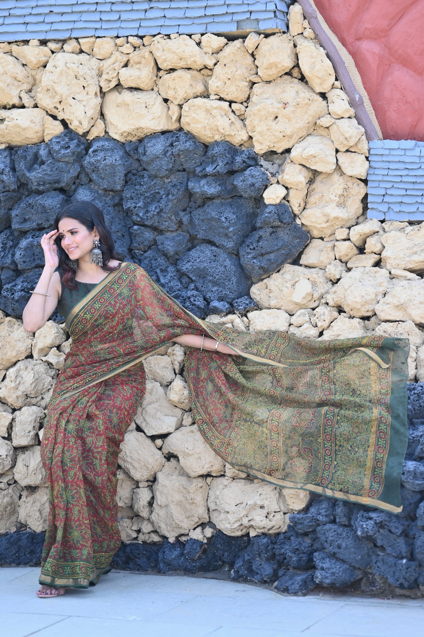 Handblock Kota Doriya Saree