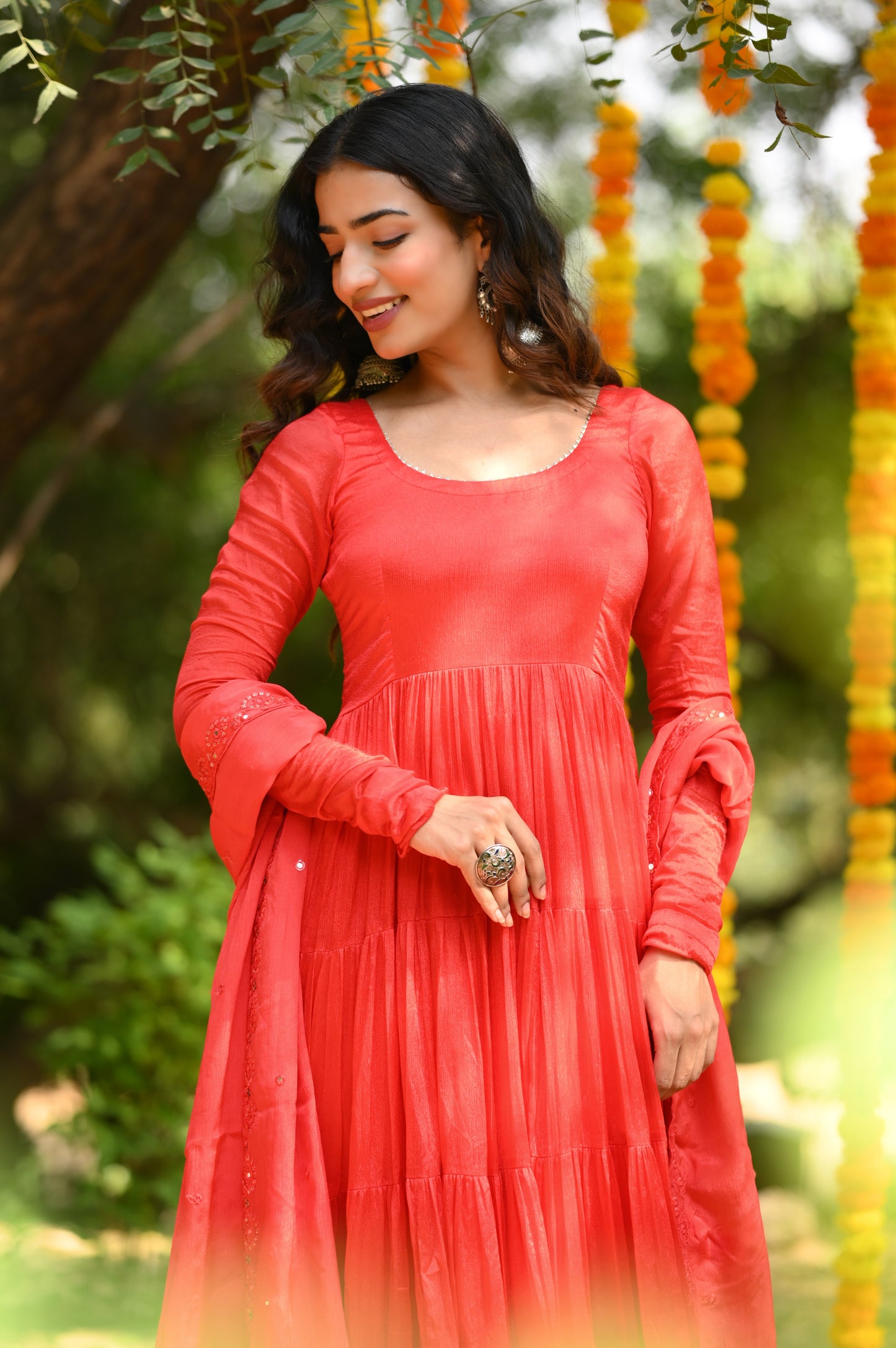 RED CHINON ANARKALI