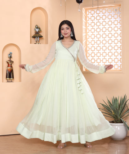 CORN SILK ANGRAKHA ANARKALI SET