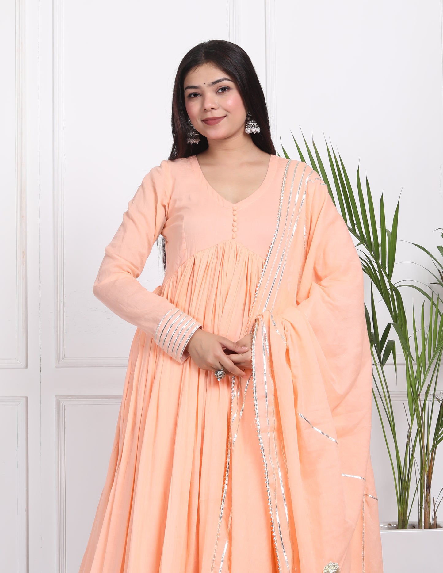 PEACH ALIA CUT ANARKALI