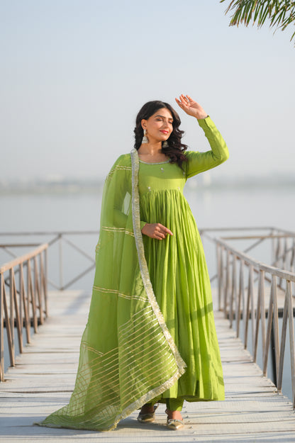 Zora Handwork Anarkali Suit Set