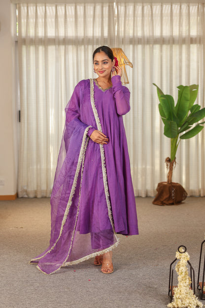 Purple Haze Handwork Anarkali