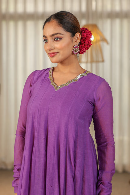 Purple Haze Handwork Anarkali