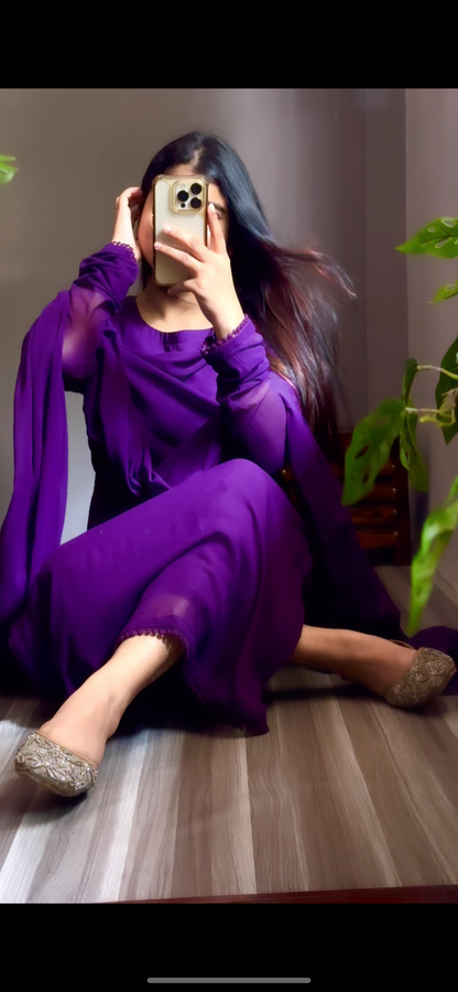 Purple Pakistani suit set