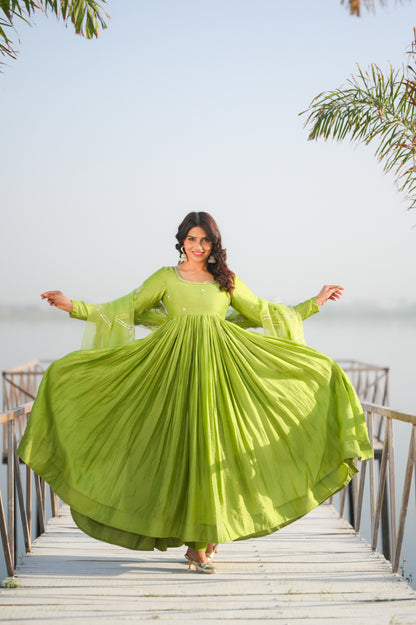 Zora Handwork Anarkali Suit Set