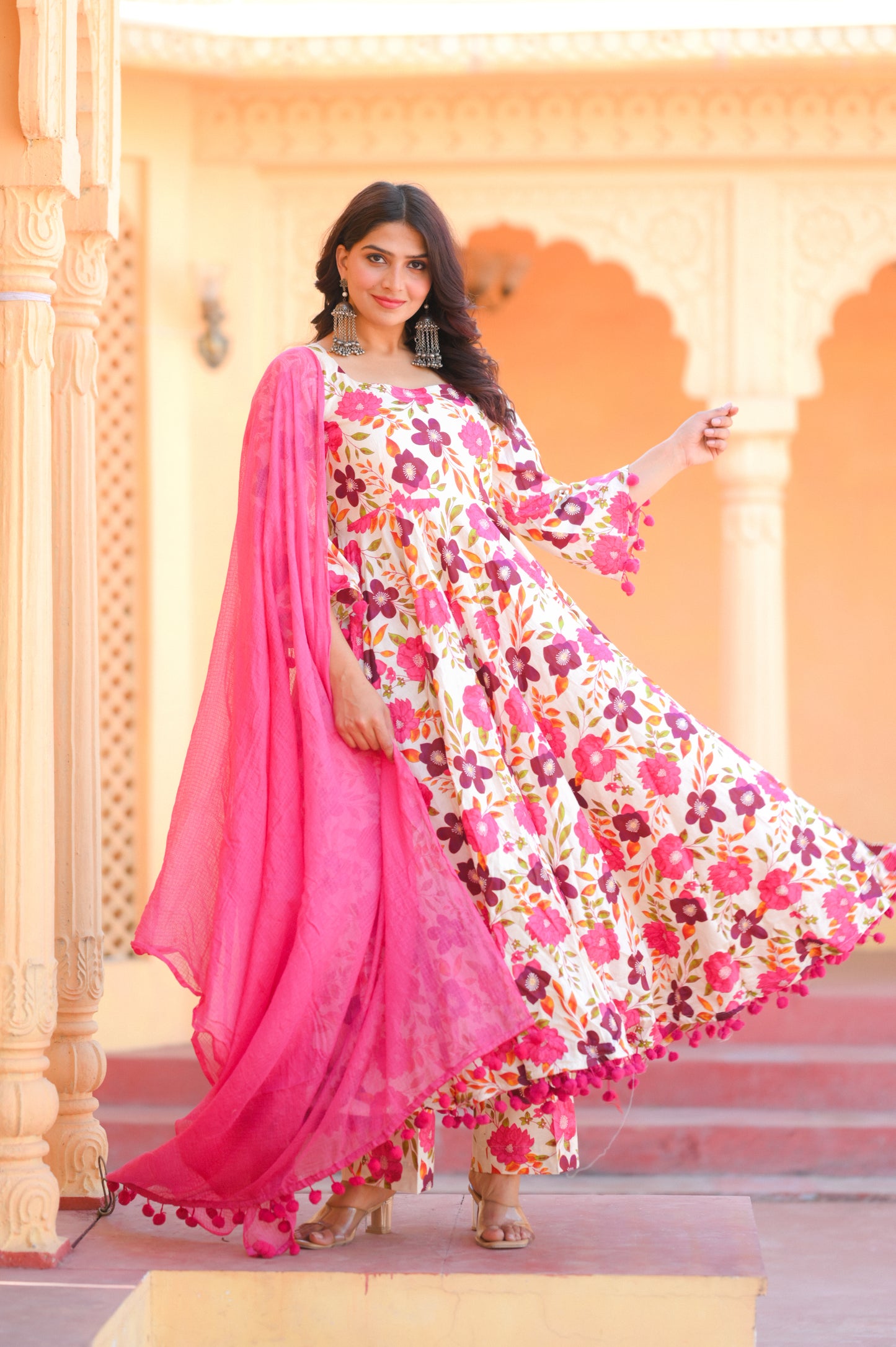 Bubble Pink Anarkali