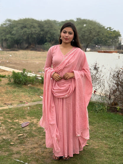 Onion Pink Alia Cut Anarkali