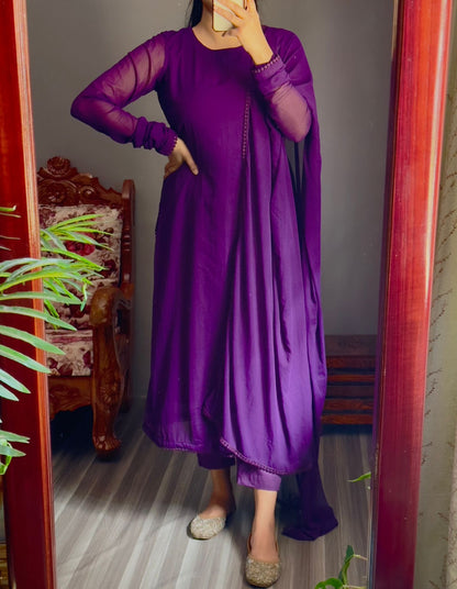 Purple Pakistani suit set