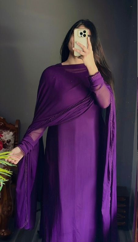 Purple Pakistani suit set