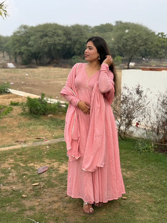 Onion Pink Alia Cut Anarkali