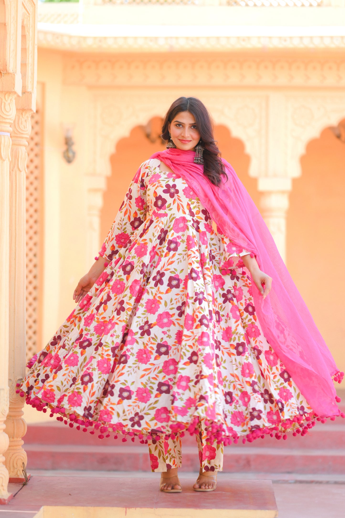 Bubble Pink Anarkali