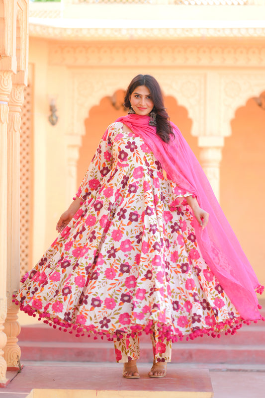 Bubble Pink Anarkali