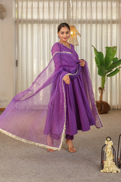 Purple Haze Handwork Anarkali