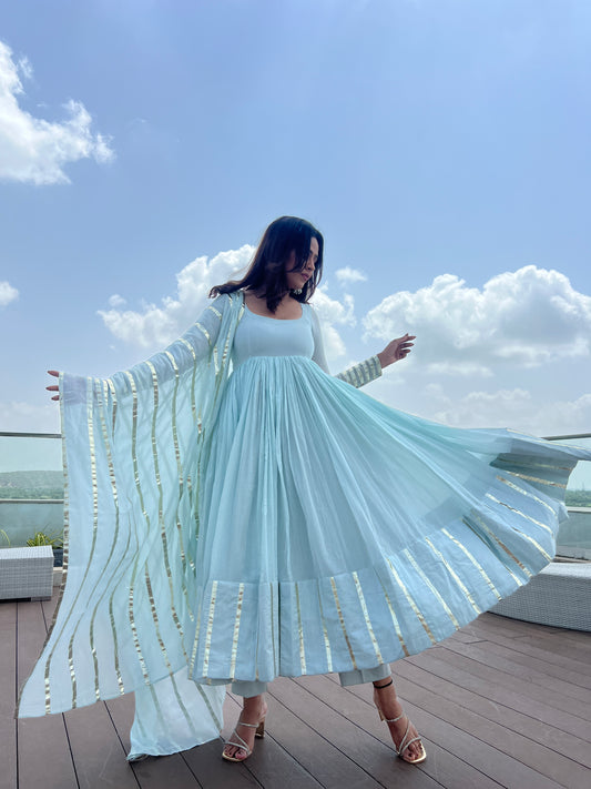 BABY BLUE ANARKALI