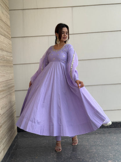 Bellflower Handwork Anarkali