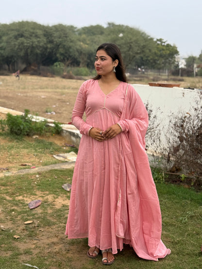 Onion Pink Alia Cut Anarkali