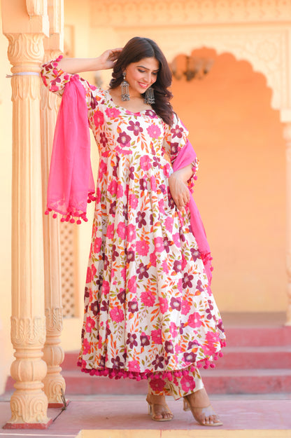 Bubble Pink Anarkali