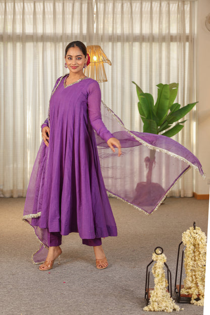 Purple Haze Handwork Anarkali