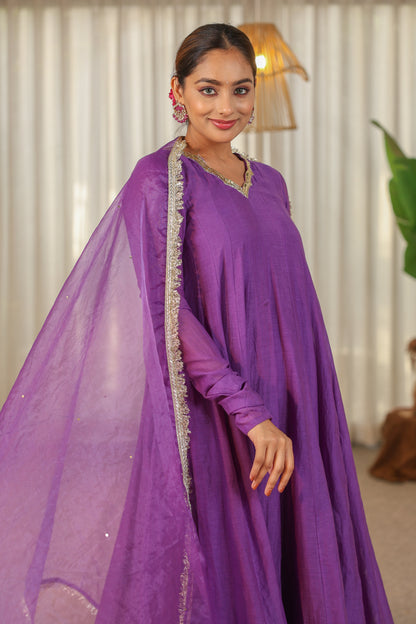 Purple Haze Handwork Anarkali