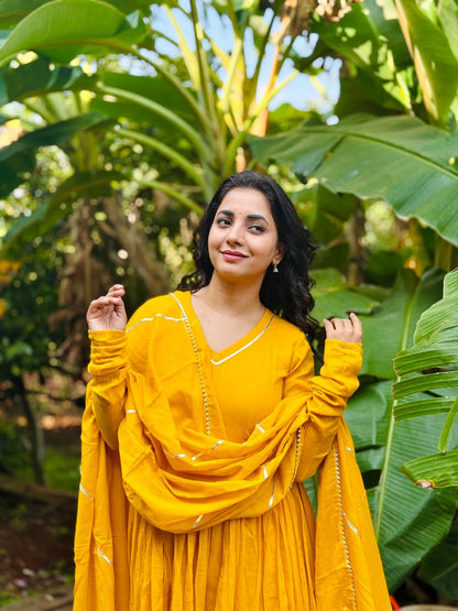 Mustard Mul Anarkali