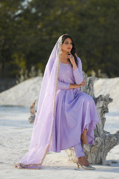 Bellflower Handwork Anarkali Suit Set