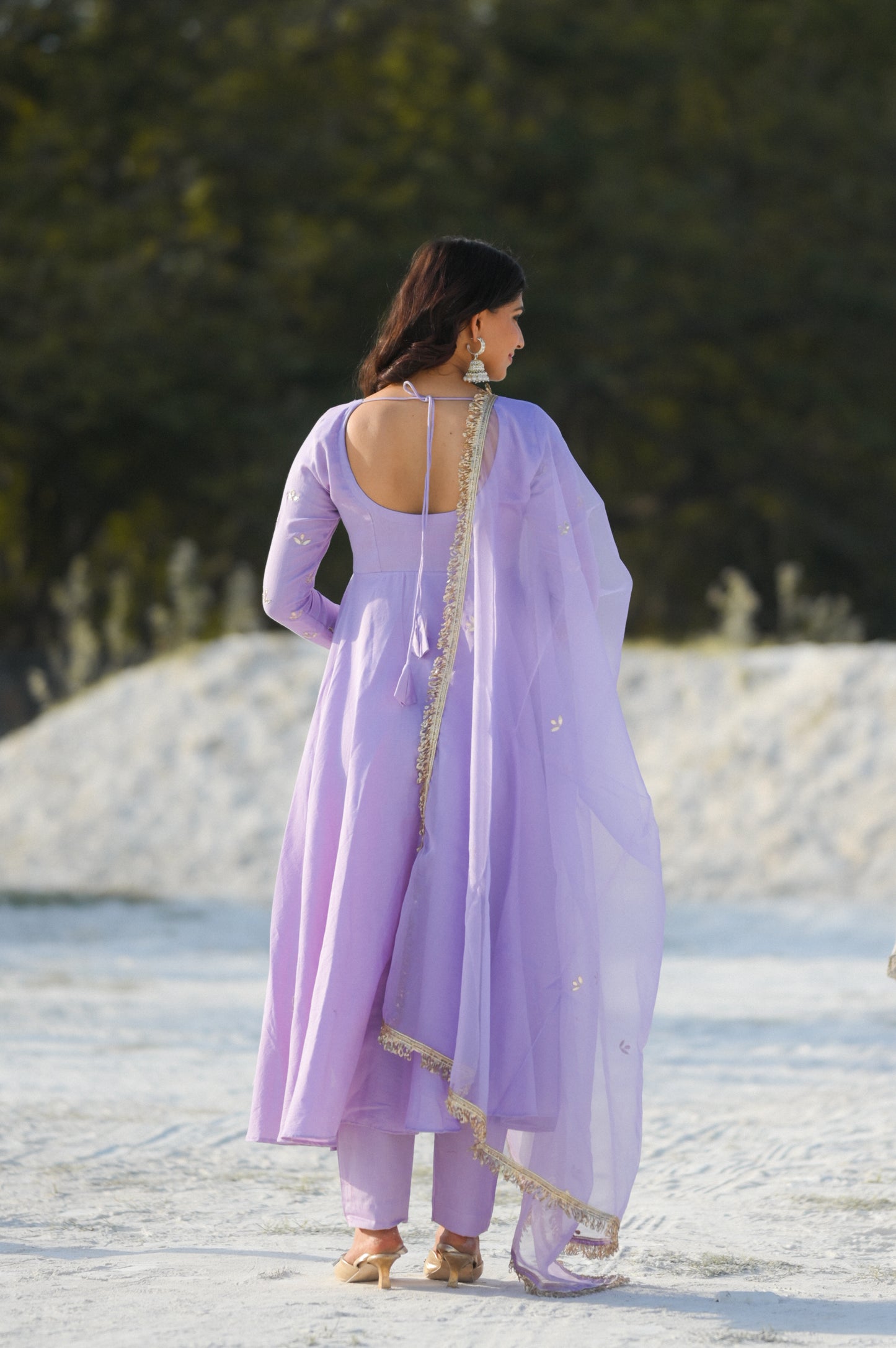 Bellflower Handwork Anarkali Suit Set