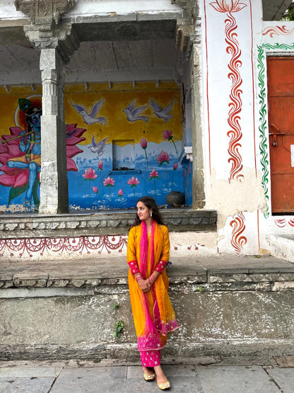 Shaded Straight Suit Set