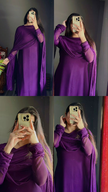 Purple Pakistani suit set