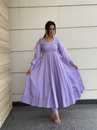 Bellflower Handwork Anarkali