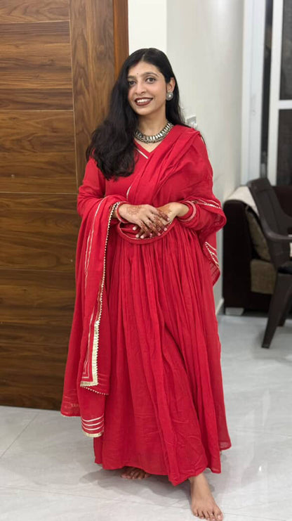 Red Mul Anarkali