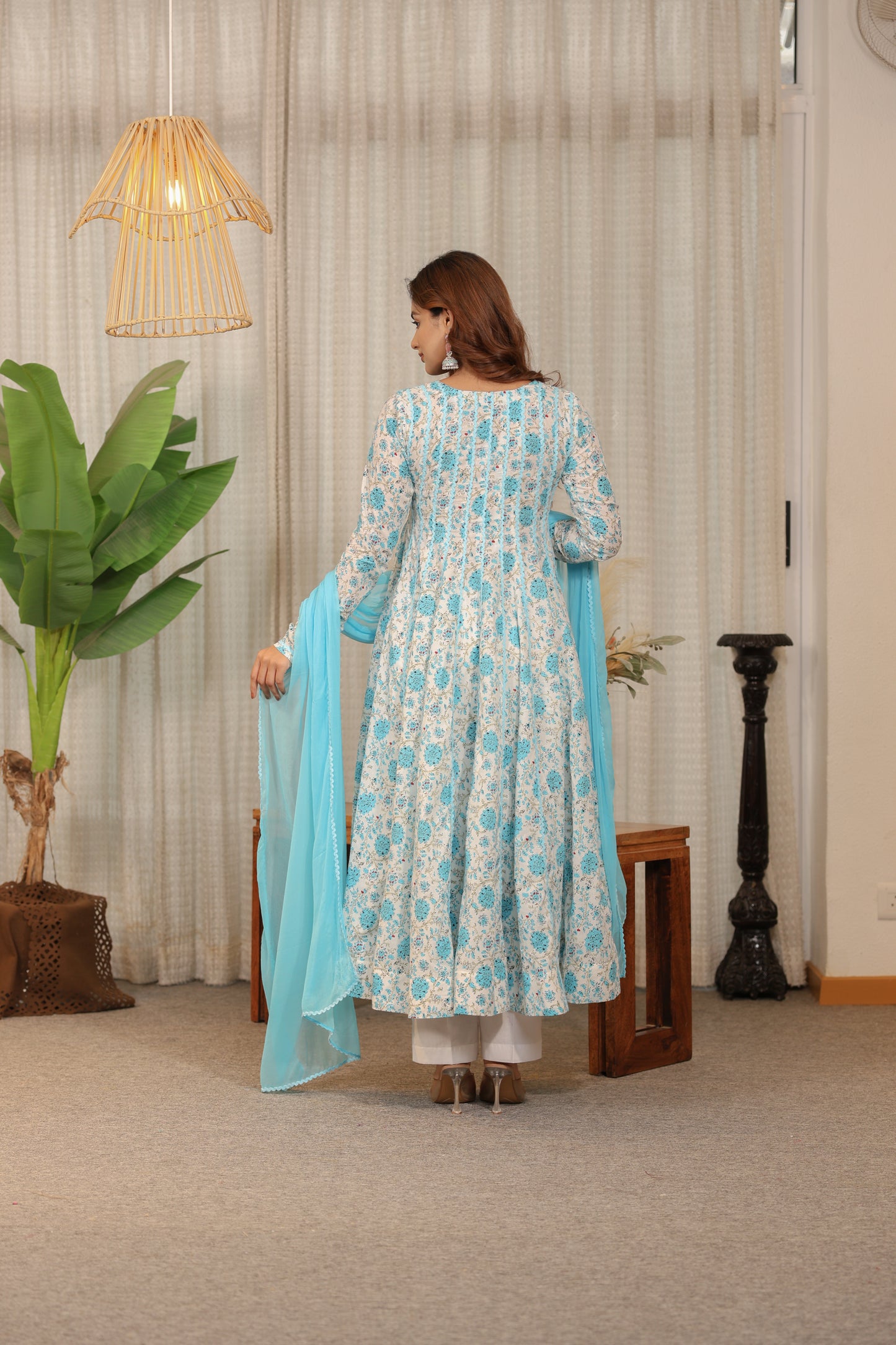 powder Blue Kaliyan Anarkali