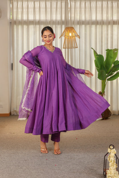 Purple Haze Handwork Anarkali