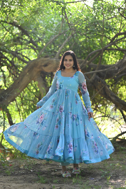 Sky Phoolwari Anarkali