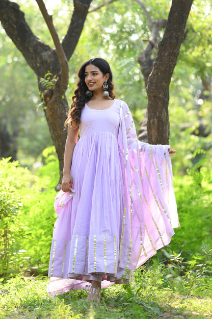LILAC MAL COTTON ANARKALI
