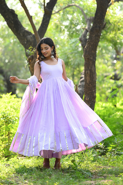 LILAC MAL COTTON ANARKALI