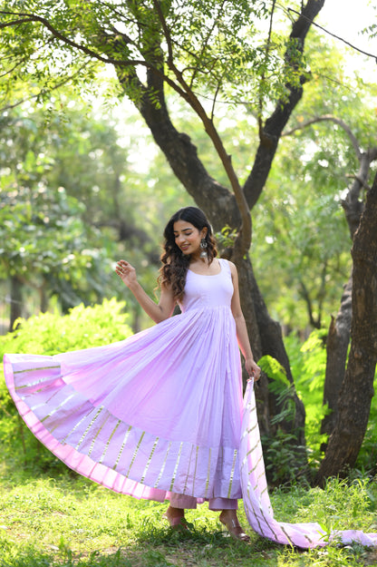 LILAC MAL COTTON ANARKALI