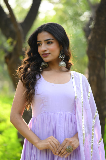 LILAC MAL COTTON ANARKALI