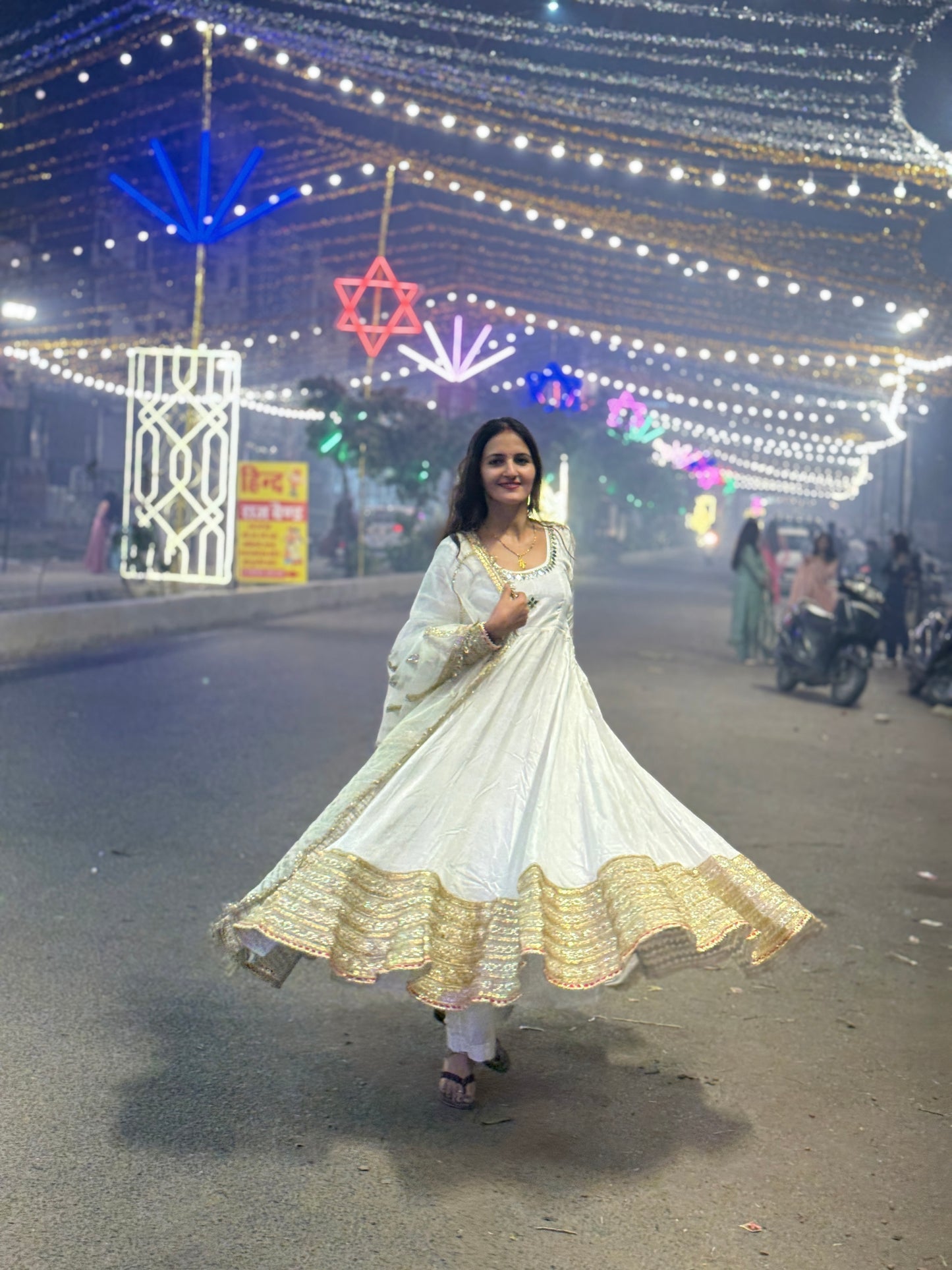 Ivory Noor Anarkali