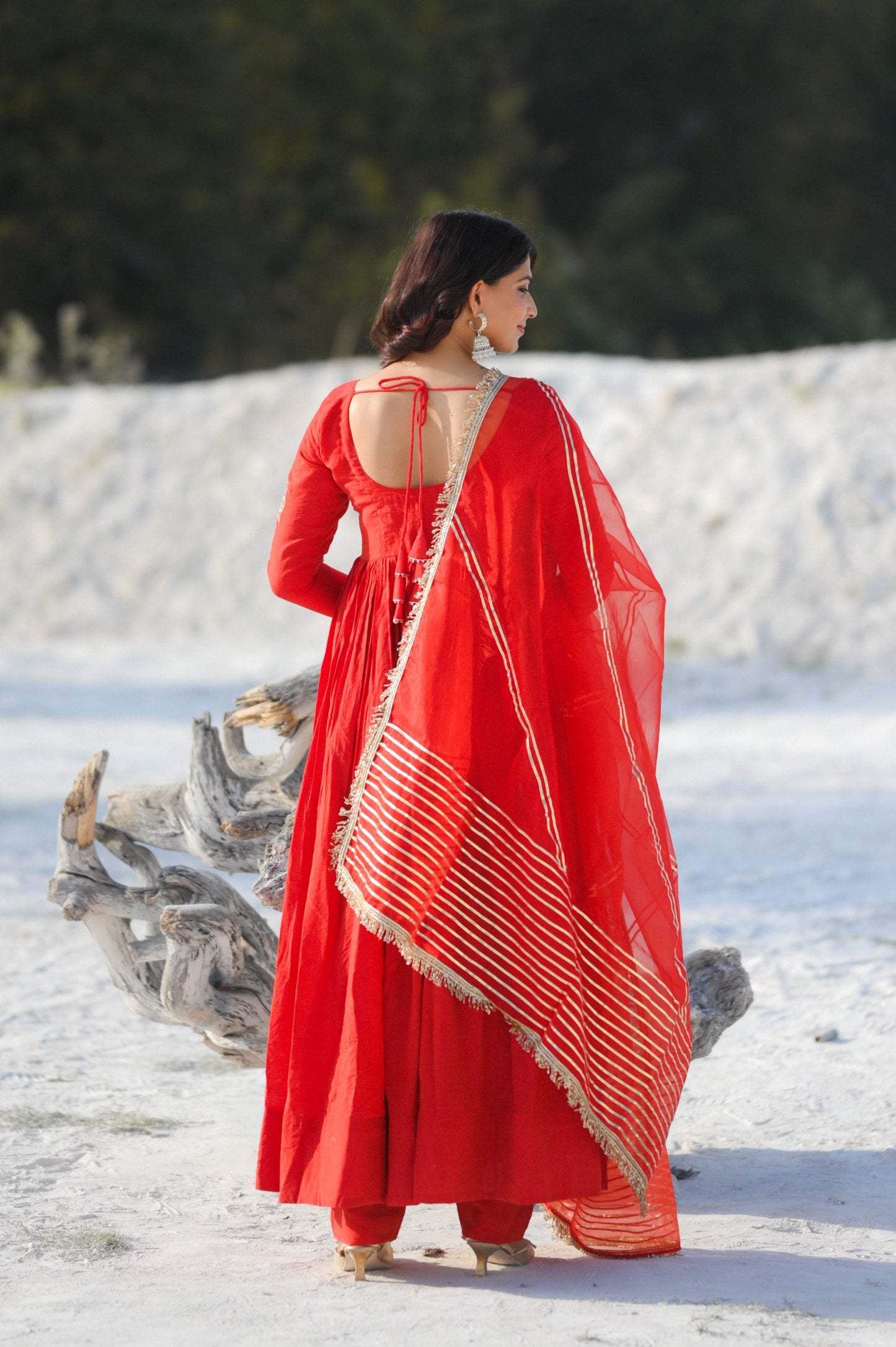 RedRosy Handwork Anarkali Suit Set