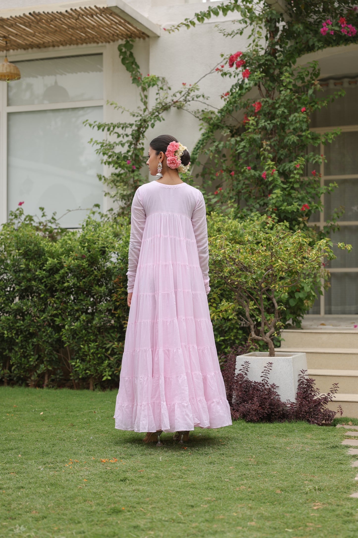 Baby Pink 8 tier Anarkali